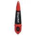 a red and black flashlight